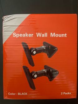 Speaker Wall Mount Black 2-Pack