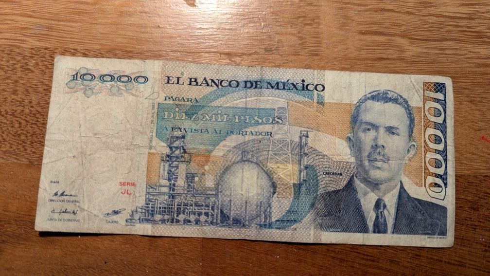 10,000 El Banco De Mexico Pesos