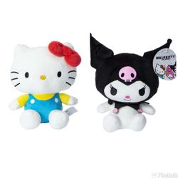 New Hello Kitty and Kuromi 8 inch Plushes Sanrio cute 