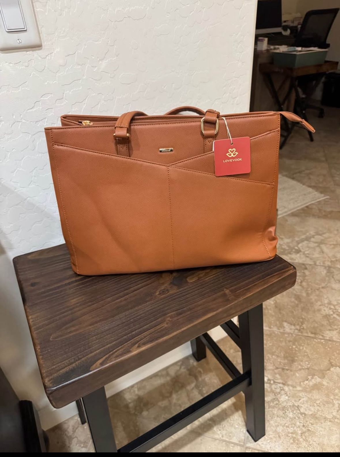 Brown Laptop Tote Bag  (Queen Creek)