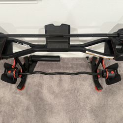 Bowflex SelectTech (120lb Upgrade) Barbell + Curl Bar + Bowflex SelectTech 2080 Stand With Media Rack