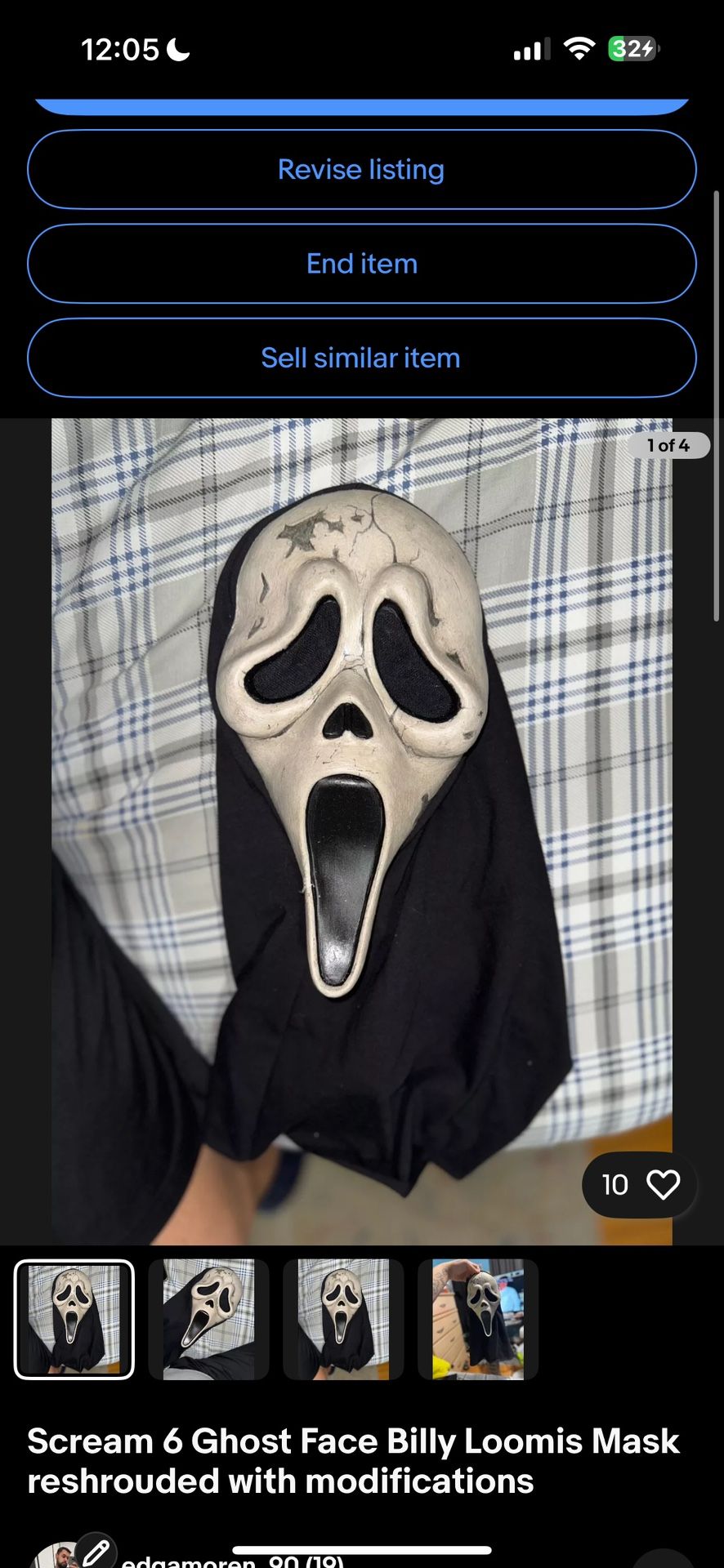 Billy Loomis Aged Scream 6 Ghostface Mask