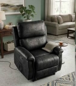 THOPE CLIP Luxury Fully Electric Lounge Chair Power Lift Recliner Lie Flat Adjust Headrest Heat & VERY Plush!!