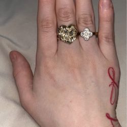 14k heart nugget ring 