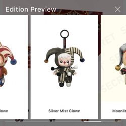 Why so serious? popMart pendant silver mist clown
