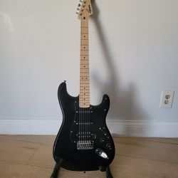 Squier Sonic Stratocaster HSS Guitar Maple Neck Black Pickguard Black