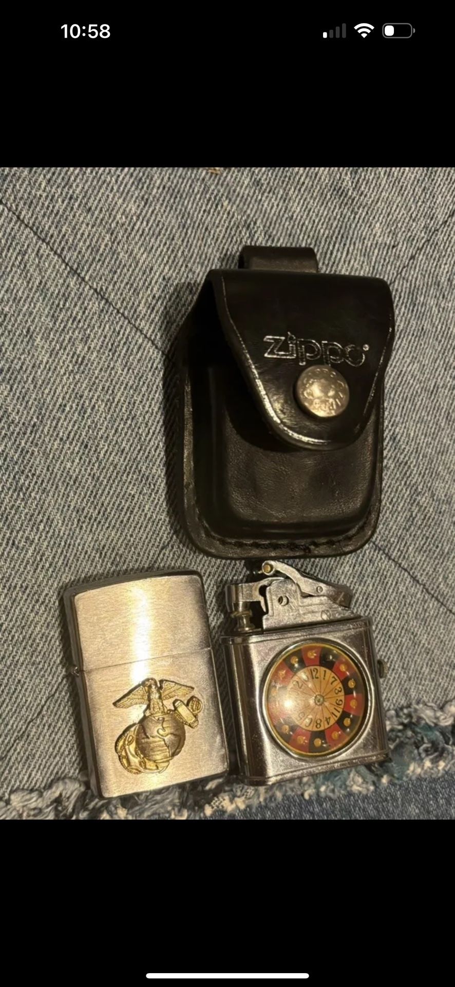 Zippo Marine Emblem Lighter USA & Anapco Creation Japan As Is Untested