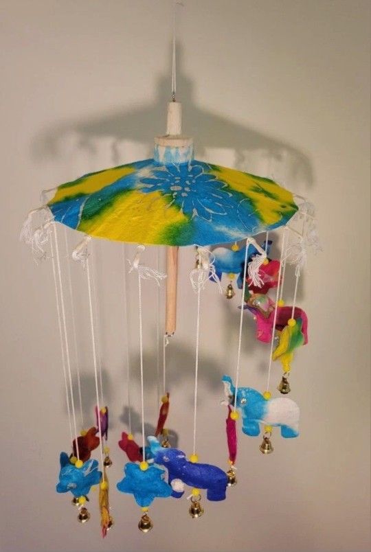 Crib Mobile Baby, Bamboo Handmade