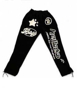 Men Size S Hellstar Sweatpants Black And White Lettering