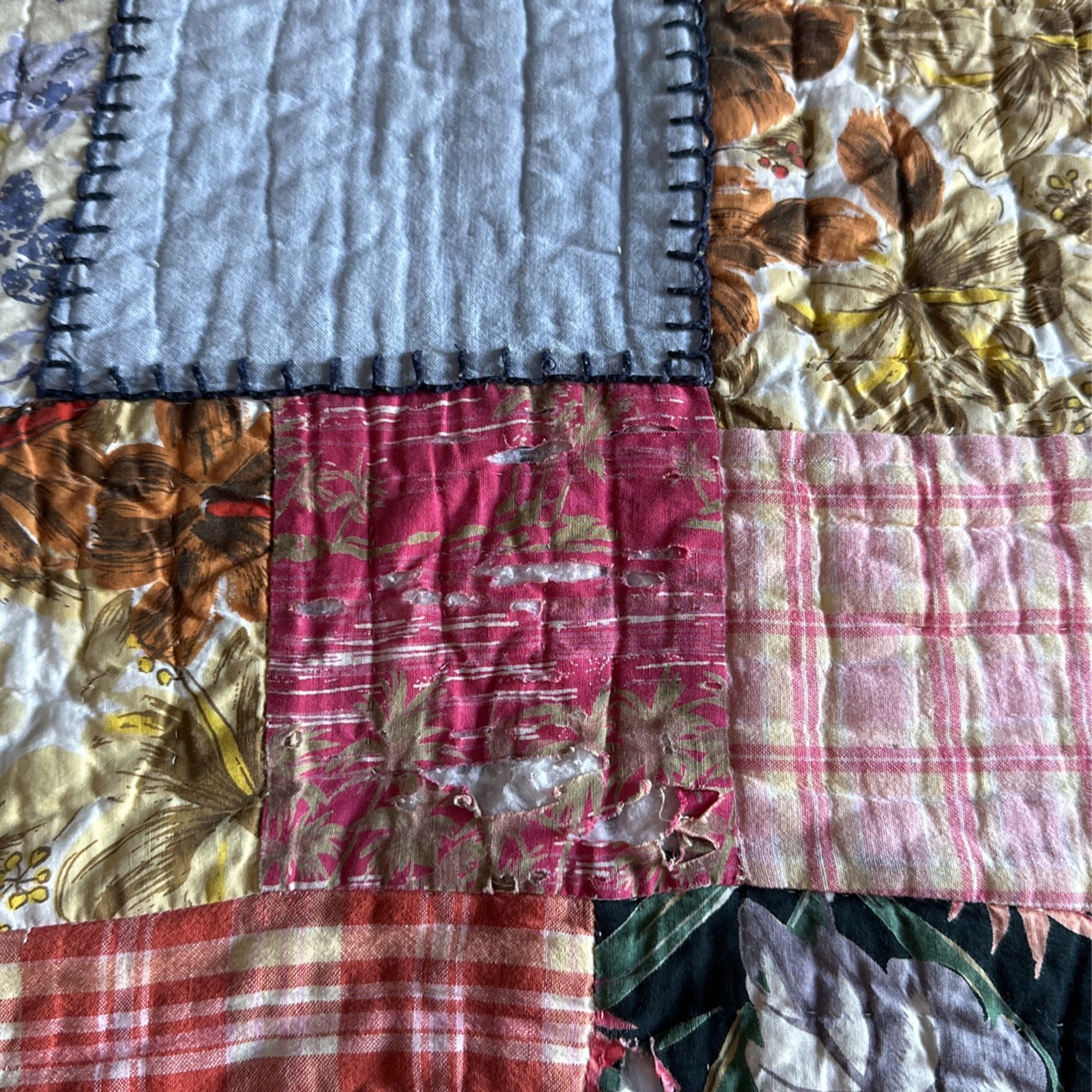 Pottery Barn Queen Size Tropical Palm Trees Reversible Quilt & Standard