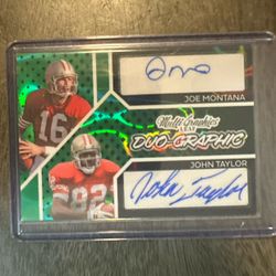 2024 Eclectic Leaf Multi Graphic DUO GRAPHIC JOE MONTANA/JOHN TAYLOR SN /5