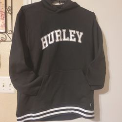 HURLEY Sweater With Hoodie ,black.. Size Large  For Men 