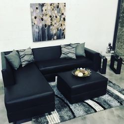 Bonded Leather Sectional Sofa - Sillones Modernos 