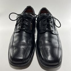 Clarks Unstructured Shoes Mens 10 M UnKenneth Way Oxford Black Leather Casual 