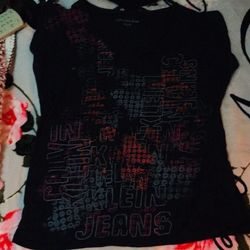 Black Flower Wash Print w/CK Logo