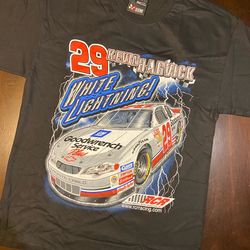 2005 VTG NASCAR #29 Kevin Harvick Goodwrench Chase Auth Jumbo Print Shirt BNWOT Med