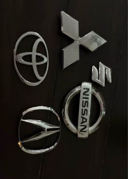 Chrome Car Emblem Badge Set of 5