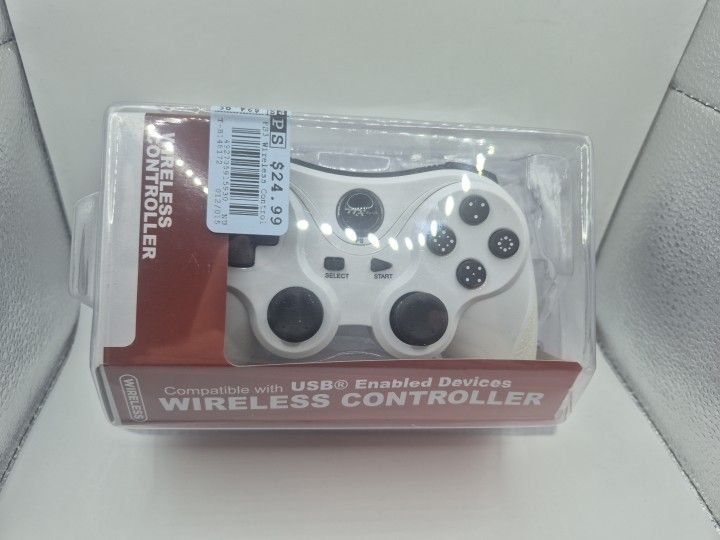 PS3 Generic Wireless Controller White TTX Tech