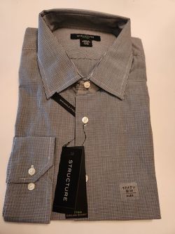 Structure Fitted Dress Shirt Wrinkle Free