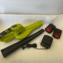 Leaf Blower Cordless, Mini Handheld Leaf Blower with 2 Pack Battery and Charger