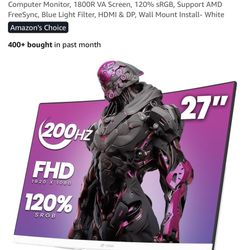 27” curved gaming (2) monitors 200hrtz 
