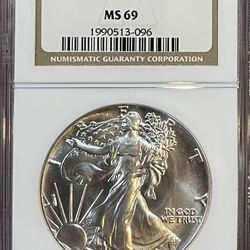 1987 SILVER AMERICAN EAGLE 🦅MS69 NGC DOLLAR 