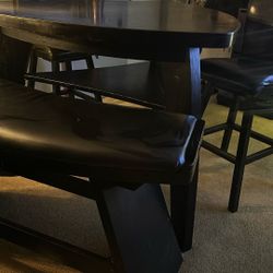 4PC Brown Hightop table set