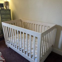 Lightly Used Crib - Modo 3-in-1 Convertible Crib in a washed natural finish. 