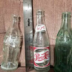Vintage Coke, Pepsi, 7up bottle $10.00 each