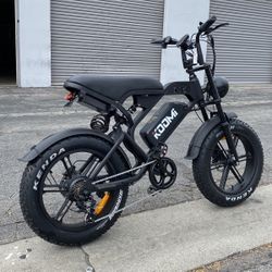 New In Box, Retro Moped E-bike 750w 48v 20Ah Hydraulic Disc Brakes Full Suspension, Electric Bike  