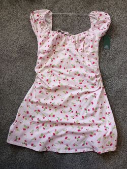 NWT Wild Fable Women's Pink Floral Mini-dress in Size Large