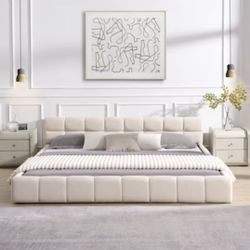 Upholstered Wood Frame King Size ( missing screws) 