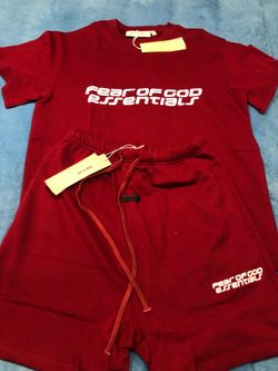 Red essentials short set S, M, L, XL,