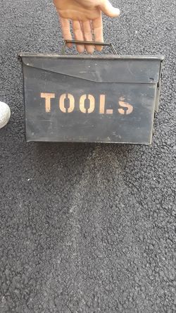 Vintage army metal ammo box