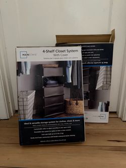 4-Shelf Closet System With Cover