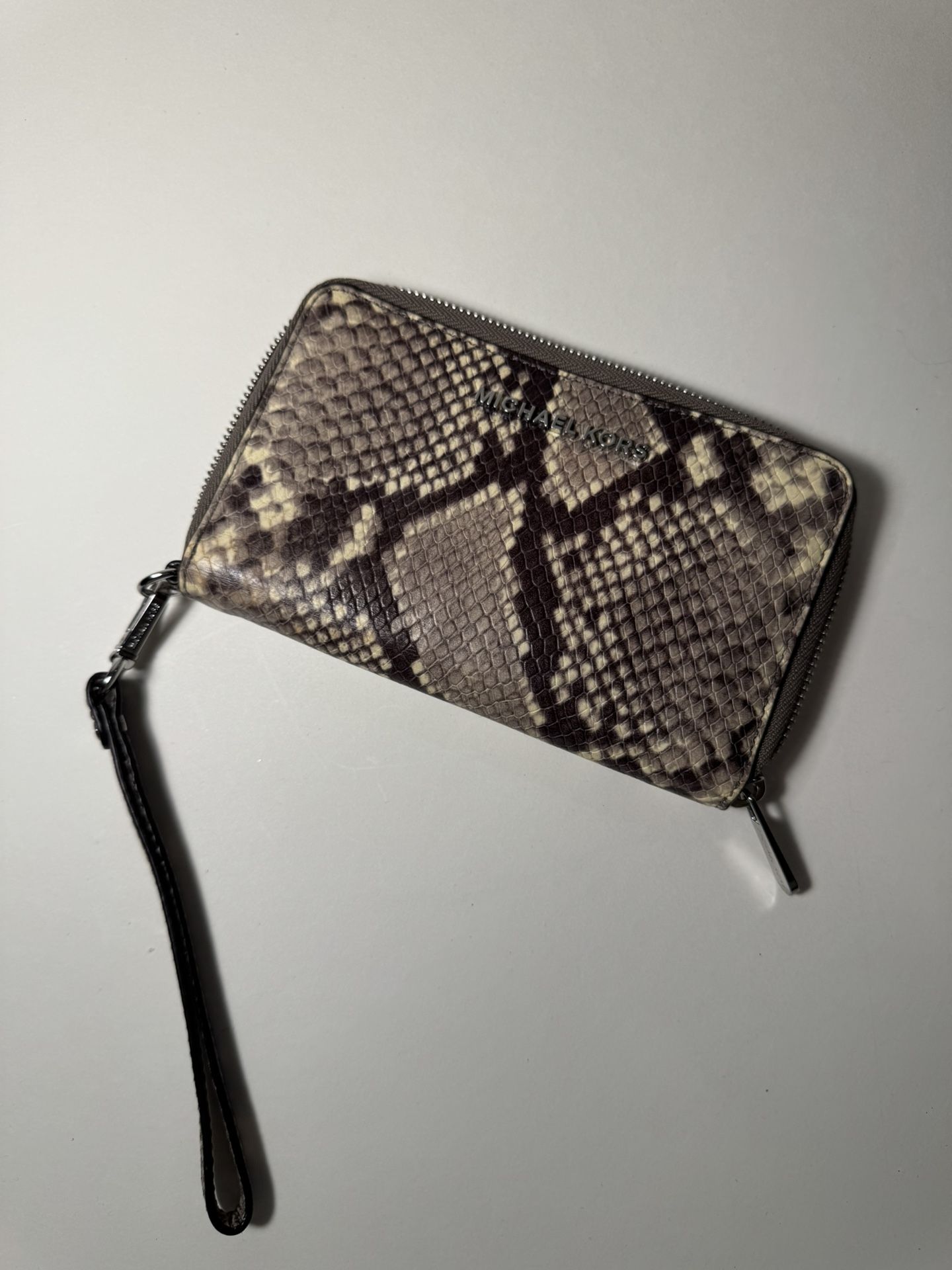 Michael Kors snake print leather wallet