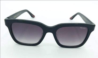 Prada Linea Rossa PS09Q Square Sunglasses Black Grey Gradient 52mm w/ Case