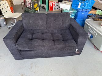 Dark Gray Corduroy Loveseat Sofa