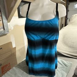Halter Top Blue/black