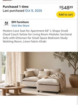 Apartment size couch brand new sofa