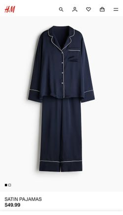 H&M Stain Pajamas Dark Blue ( L Size ) Used Once And Washed