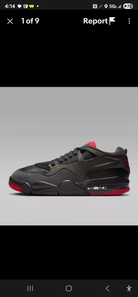 Nike Air Jordan 4 RM Shoes 'Bred' FQ7939-060 Men's Sizes 9.5