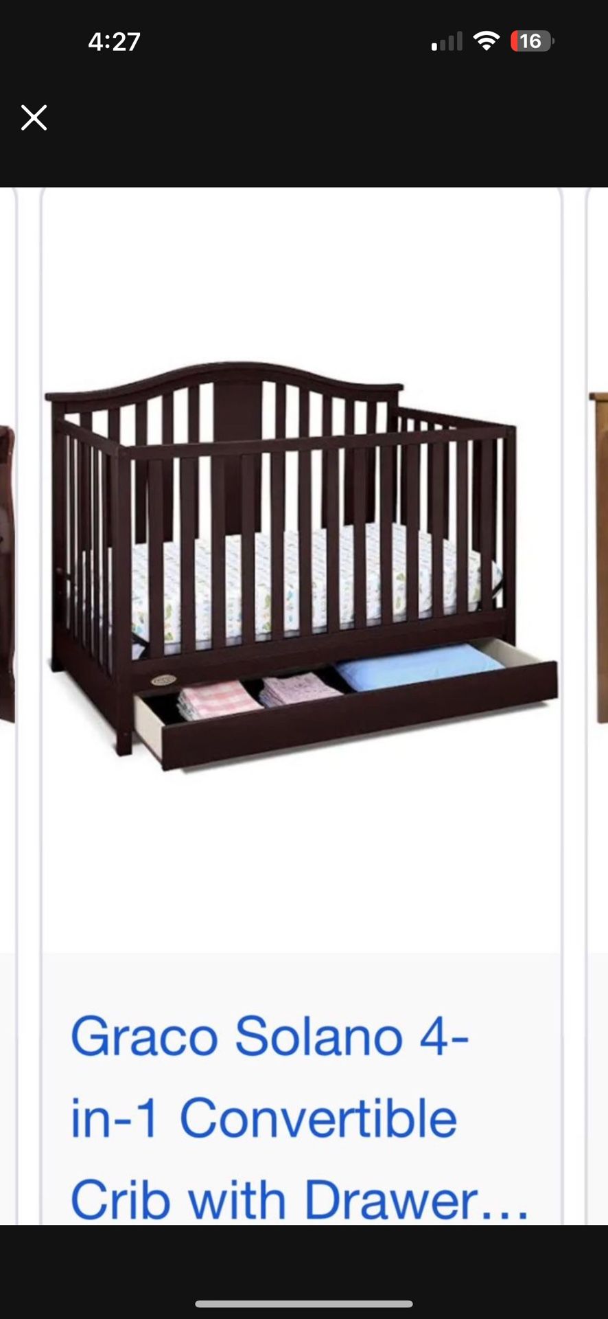Brand New Graco Crib With mattress