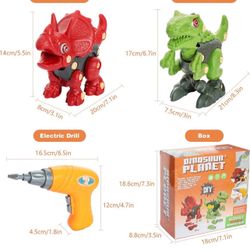 Brand new Take Apart Dinosaur Toys with Electric Drill, birthday and Christmas Gifts for 3 4 5 6 7 8 Year Old Boys: Stem Dinosaur Toy for Kids 3-5 Gir