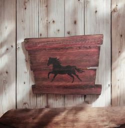 Wall Hanging Sign with Horse
