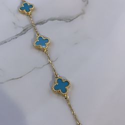 14k Gold Clover Bracelet 