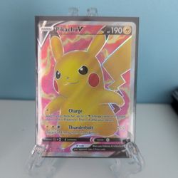 Pikachu v full art pokemon card 