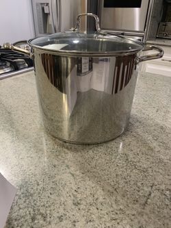 Olla de acero inoxidable con tapadera de vidrio