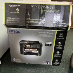Brand new never used workforce wf-3640 epson photo printer