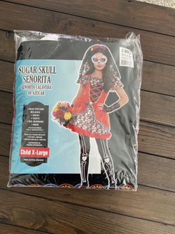 Sugar skull señorita girl’s costume